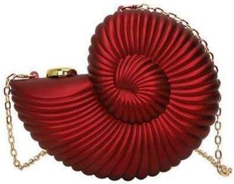 Generic NYSDM Fashion Lipstick Bag Ladies Gold Conch Dinner Acrylic Super Mini Crossbody Women Cute Fun Creative Handbag