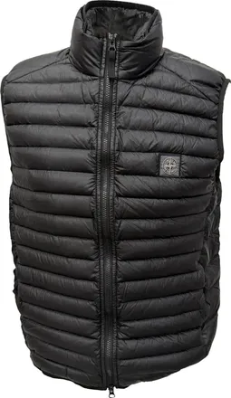 Stone Island Packable Down Vest in Black Nylon