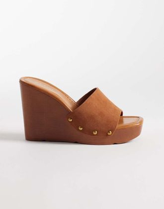 Aldo Aldo - Grounded - Sandali con zeppa alluncinetto color cuoio-Marrone