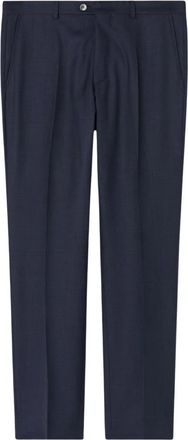 Oscar Jacobson Broeken, Heren, Blauw, XL, Regular Fit Geruite Broek