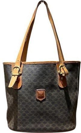 Celine Brown Leather Handbag Tote Bag (Pre-Owned)