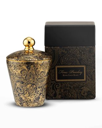 Stefano Ricci Fine Paisley Royal Eagle Black Candle