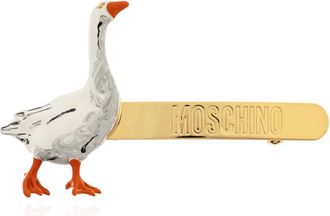 Moschino Goose Motif Hair Clip - Dames - Haaraccessoires - Wit - ONE Size - Accessoires
