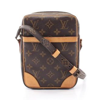 Louis Vuitton Pre-owned Danube Monogram Coated Canvas Schoudertas - Dames - Pre-owned - Bruin - Maat: ONE Size Leer