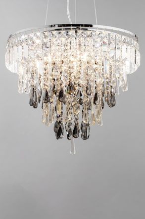 BHS Jennifer Pendant Ceiling Light in Metallic Silver