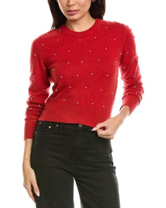 Brodie Little Pearl Crewneck Wool & Cashmere-Blend Sweater