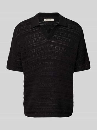 Only & Sons Poloshirt mit Strukturmuster Modell GRAYSON in Black, Gr&ouml;&szlig;e XXL