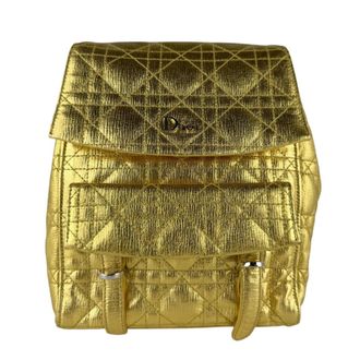 Dior Gold Leather Backpack (Pre-Owned)