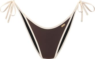 Copenhagen Bikini-Hose COPENHAGEN STUDIOS Emma, Damen, Gr. 36, N-Gr, braun (chocolate), Recycling-Polyamid, Badehosen Bikini-Hose, mit Kontrastdetails