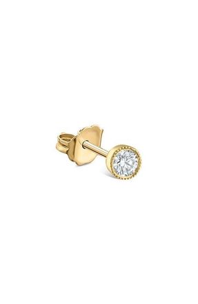Maria Tash Scalloped Diamond Stud Earring in Yellow Gold at Nordstrom, Size 2.5