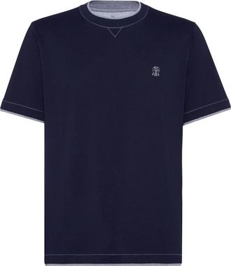 Brunello Cucinelli Logo-embroidered T-shirt
