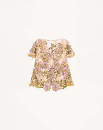 Valentino Embroidered Lace Shirt Woman MULTICOLOUR 38