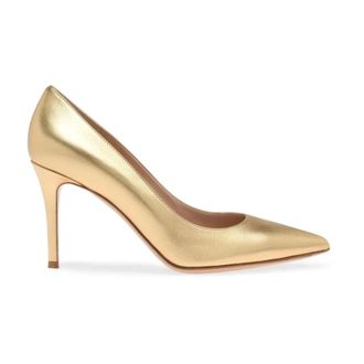Gianvito Rossi 85 Nappa Leather Pump - female - Gianvito Rossi - Pumps - Yellow - 5 1/2 UK - Shoes