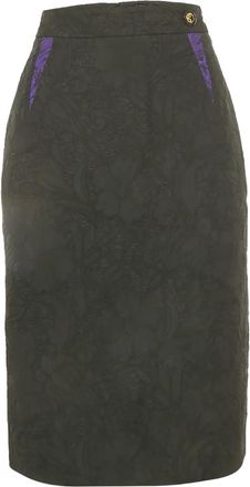 Cavalli Gonna a matita jacquard - Nero