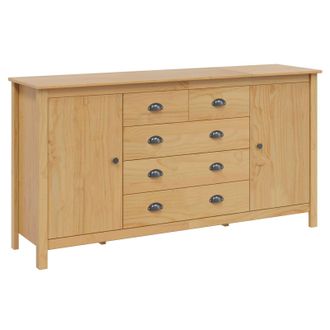 vidaXL Aparador Hill Marr&oacute;n Miel 154 X 40 X 80 Cm Pino Macizo Vidaxl