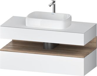 Duravit Duravit - Qatego Consola Mueble Bajo Lavabo, 1 Extra&iacute;ble, 1 Caj&oacute;n