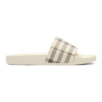 Burberry Sliders, female, White, Size: 10 US Check Slides