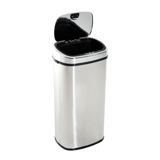 HOMCOM Cubo de basura 40.5x29.5x78 cm plata