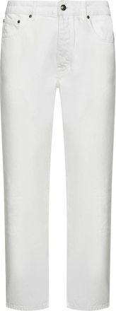 Palm Angels Straight Jeans - Heren - Regular Fit Jeans - Wit - W34 - Katoen - Jeans