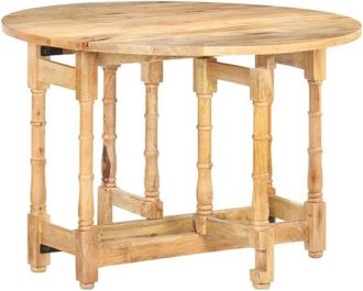 vidaXL Dining Table Round 110x76 cm Solid Mango Wood Vidaxl