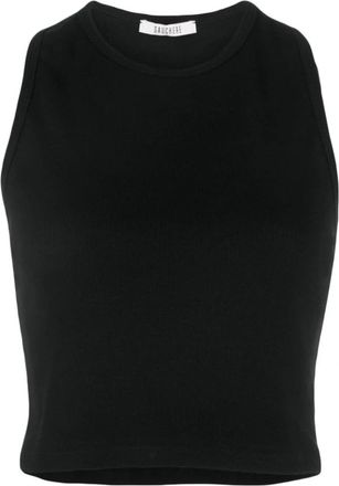 Gauch&egrave;re Racerback Crop Top - Dames - Tops zonder mouwen - Zwart - M - Katoen - Tops