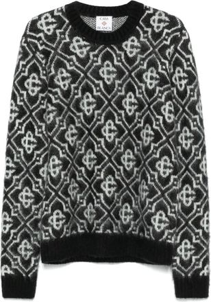 Casablanca Monogram Crew Neck Sweater Heren - Heren - Ronde hals truien - Veelkleurig - XL - Truien & Vesten