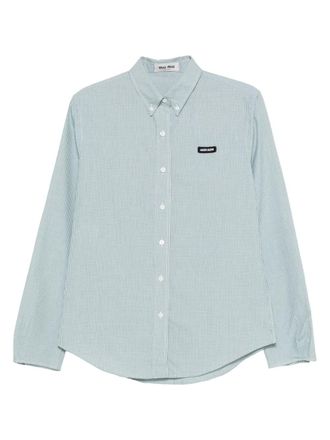 Miu Miu check-pattern buttoned shirt - Verde