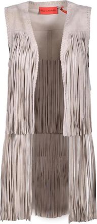 Wild Cashmere Leren vest - Dames - Bodywarmers - Beige - XS - Leer - Jassen