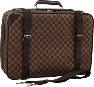 Louis Vuitton Pre-owned Trunk Weekendtas - Dames - Vintage Weekendtas - Bruin - ONE Size - Leer - Vintage