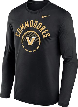 Nike Vanderbilt Basketball Shoot Around Legend Nike Mens Dri-FIT College Long-Sleeve T-Shirt in Black | IV8650-010
