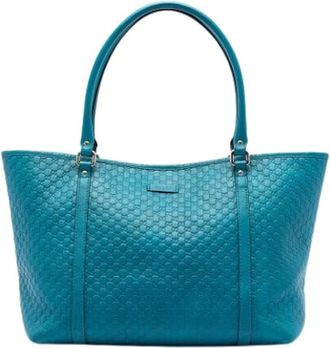 Gucci Pre-owned Tote Bags, female, Blue, Size: ONE SIZE Pre-owned Tote Bag