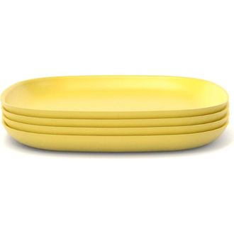 Ekobo Square Dinner Plate - Set of 4 in Lemon at Nordstrom