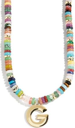 BaubleBar Marcella Initial Necklace in Gold - G at Nordstrom