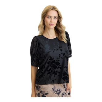 In Front Bluse - - Blouses & Shirts - Donna - Nero - 2XL