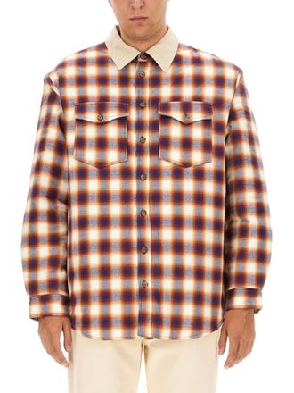 Isabel Marant Multicolor Plaid Shirt Collar Jacket