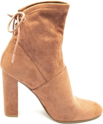 Steve Madden Enkellaarsjes met Hak - Dames - Laarzen met Hak - Roze - 40 EU - Leer - Schoenen