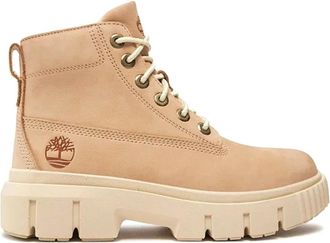 Timberland Lace-up Boots, female, Beige, Size: 8 1/2 US Stivale Stringato Field Mid Ti