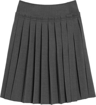 Ami Falda Midi Plisada - Skirts - Mujer - Gris - M