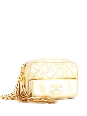 Chanel Front Pocket Camera Bag Quilted Leather Small crossbody bag - Gold