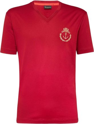 Billionaire Boys Club Tops, Heren, Rood, S, Katoen, T-shirt V-Neck SS Members only