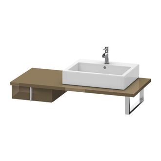 Duravit Duravit Vero Armario Bajo Para Consola, 6567, 1 Caj&oacute;n, 400 Mm, Color (frente/cuerpo): Marr&oacute;n Oliva Laca Alto Brillo - Ve656706161