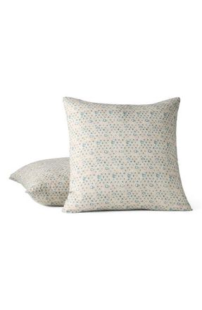 Coyuchi Coral Bell Print Throw Pillow Cover in Cerulean at Nordstrom