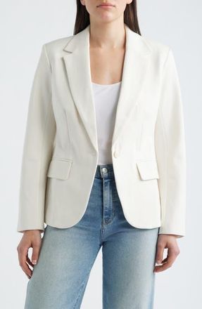 Spanx Stretch Ponte Blazer in Ivory at Nordstrom, Size X-Small