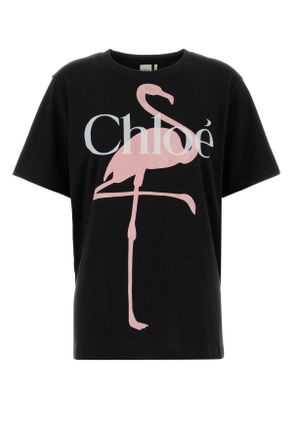 Chlo&eacute; Slate Cotton Oversize T Shirt