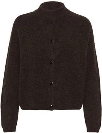 Gestuz Bruine Alphagz Korte Vest - Dames - Vesten - Bruin - XL - Wol - Truien & Vesten