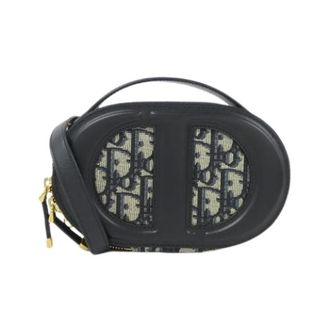 Dior Pre-owned Oblique CD Signature Oval Canvas Leather Shoulder Bag - Dames - Pre-owned - Blauw - Maat: ONE Size Leer