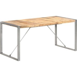 vidaXL Mesa De Comedor Madera Maciza De Mango Rugosa 160x80x75 Cm Vidaxl
