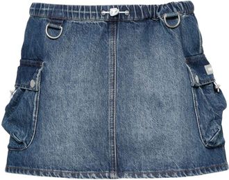 Coperni denim cargo mini skirt - women - Cotton - 38 - Blue