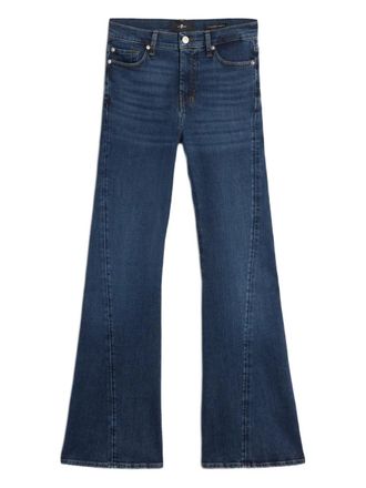 7 For All Mankind Dojo Tailorless flared jeans - women - Cotton/Elastane - 31 - Blue