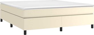 vidaXL Estructura De Cama Sin Colch&oacute;n Cuero Sint&eacute;tico Crema 180x200 Cm Vidaxl